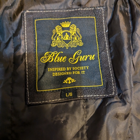 Blue guru  100% real leather jacket - Picture 4 of 9
